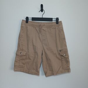 Boys Wonder Nation Tan And Black Cargo Shorts, Size XL